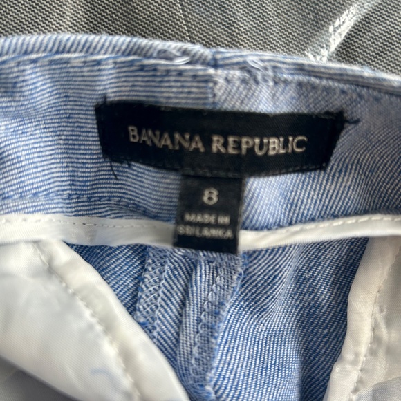 Banana Republic Blue  Cropped Pants Size 8 - Picture 3 of 3